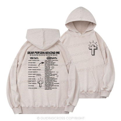 Dear Person Behind Me Christian Washed Hoodie