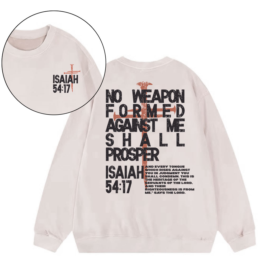 No Weapon Christian Washed Sweatshirt