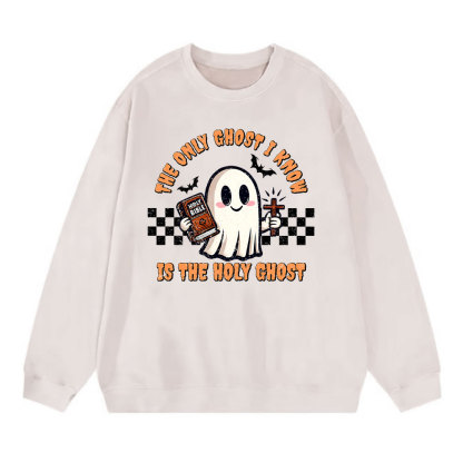 The Only Ghost I Know Is The Holy Ghost Christian Washed Sweatshirt