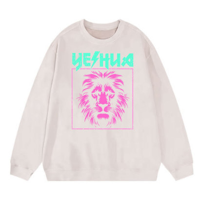Yeshua Lion Christian Washed Sweatshirt