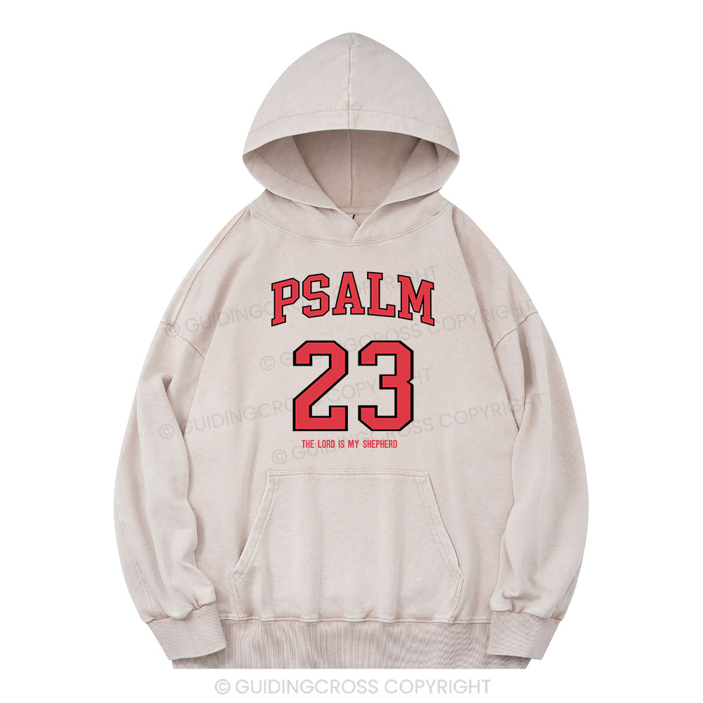 Psalm 23 Christian Washed Hoodie