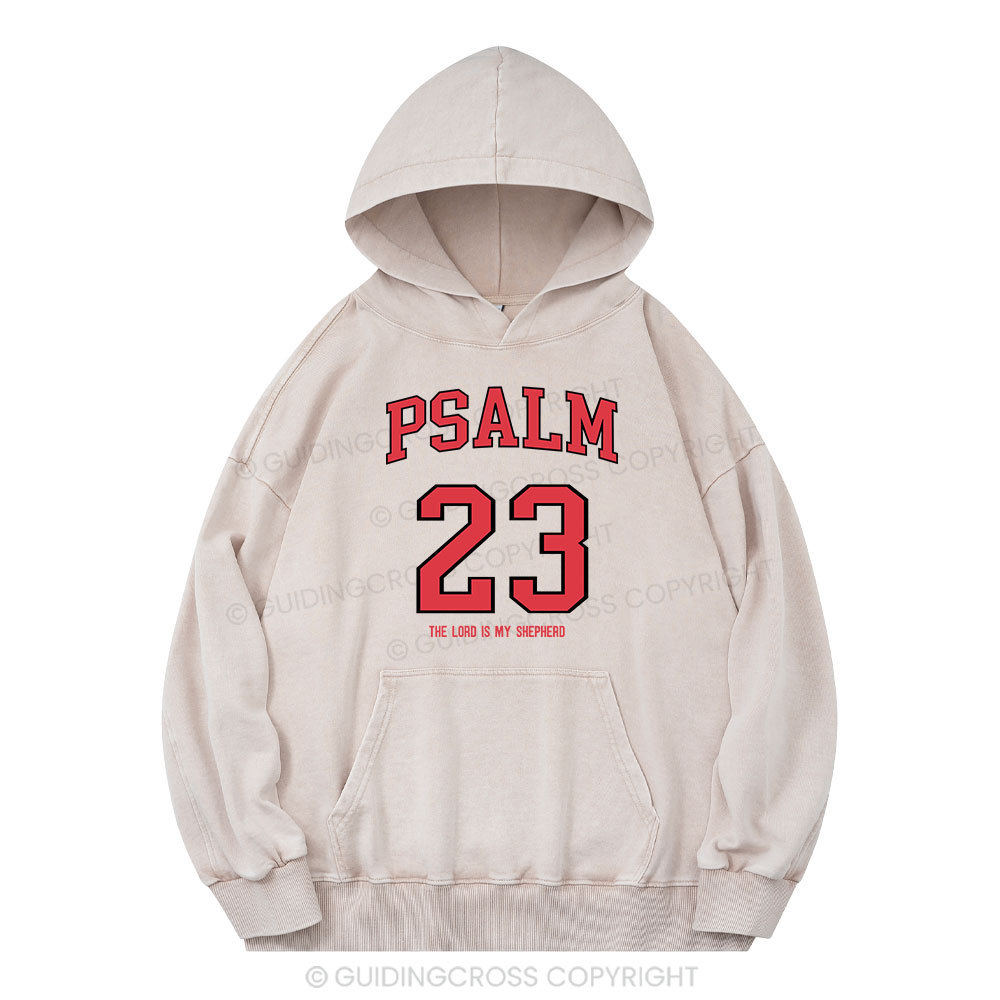 Psalm 23 Christian Washed Hoodie