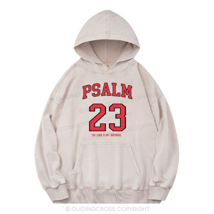 Psalm 23 Christian Washed Hoodie