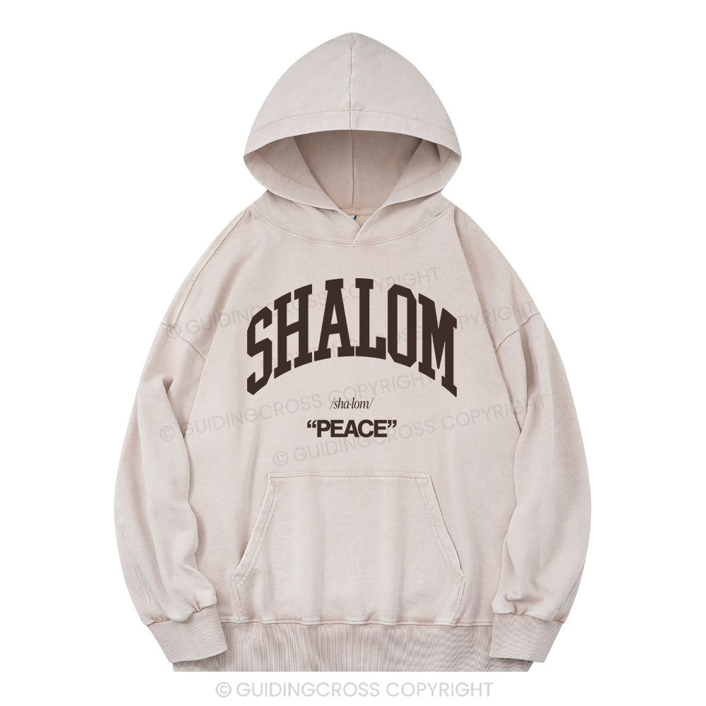 SHALOM Christian Washed Hoodie