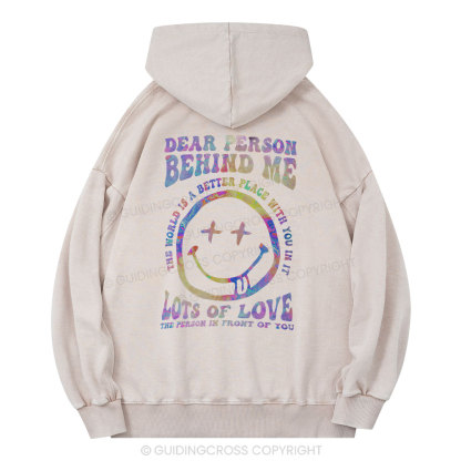 Dear Person Behind Me Christian Washed Hoodie