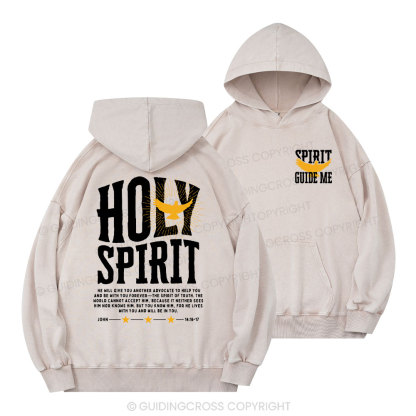 Spirit Guide Me Christian Washed Hoodie