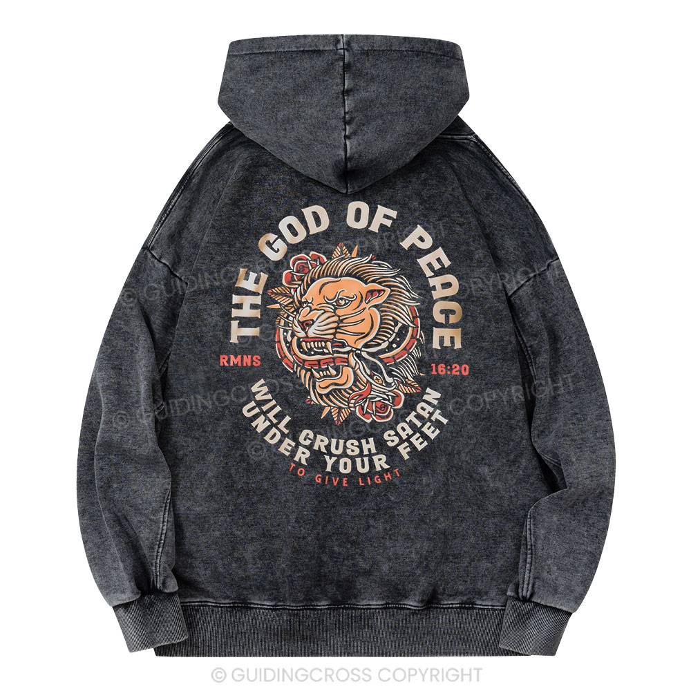 The God Of Peace Christian Washed Hoodie