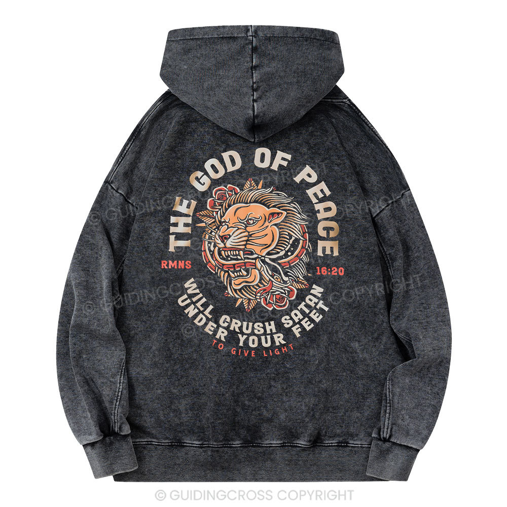 The God Of Peace Christian Washed Hoodie
