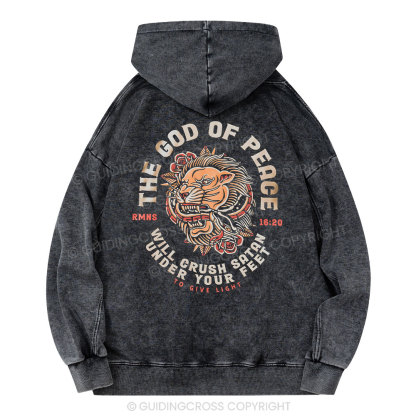 The God Of Peace Christian Washed Hoodie