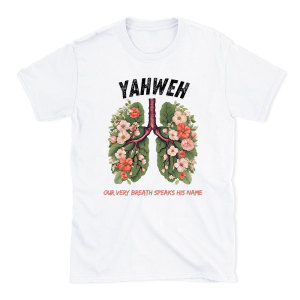 Image of Yahweh Leaf Flower Lung Christian T-Shirt