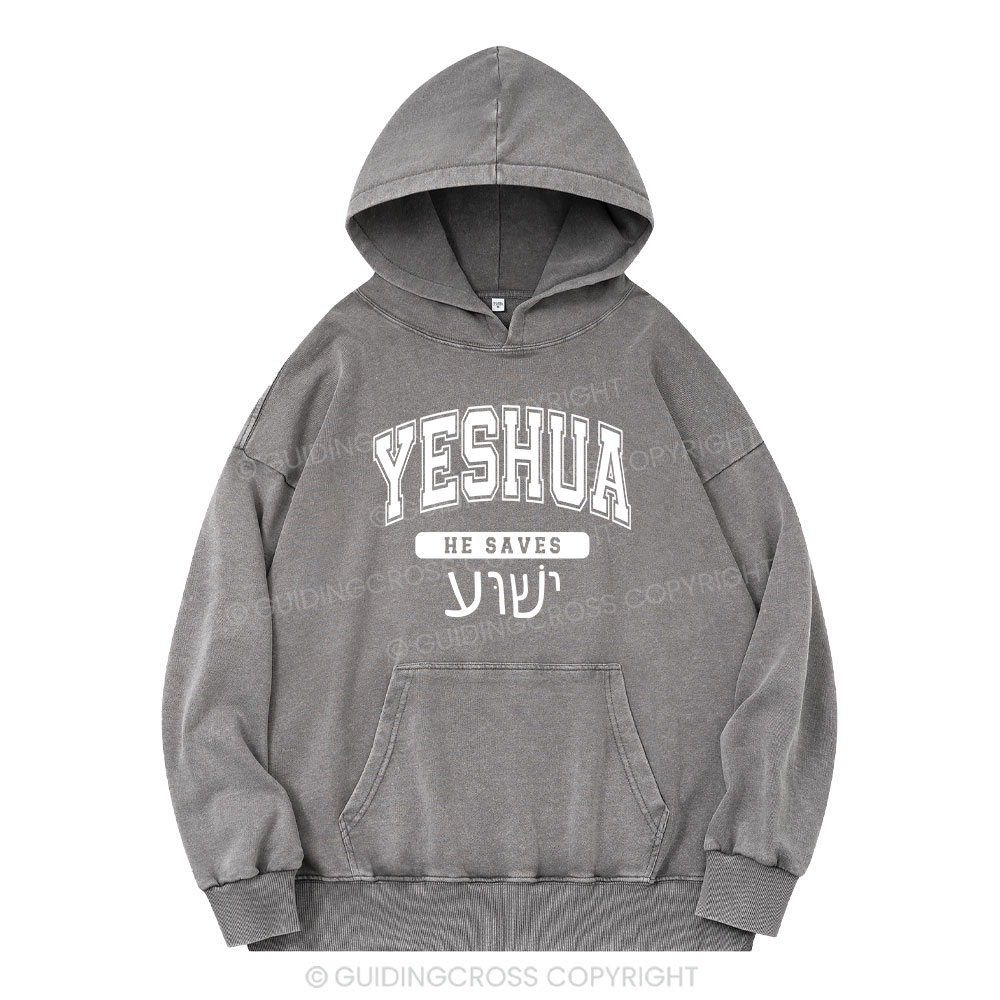 Yeshua Christian Washed Hoodie 
