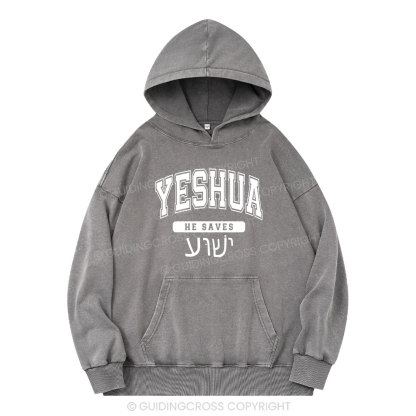Yeshua Christian Washed Hoodie 