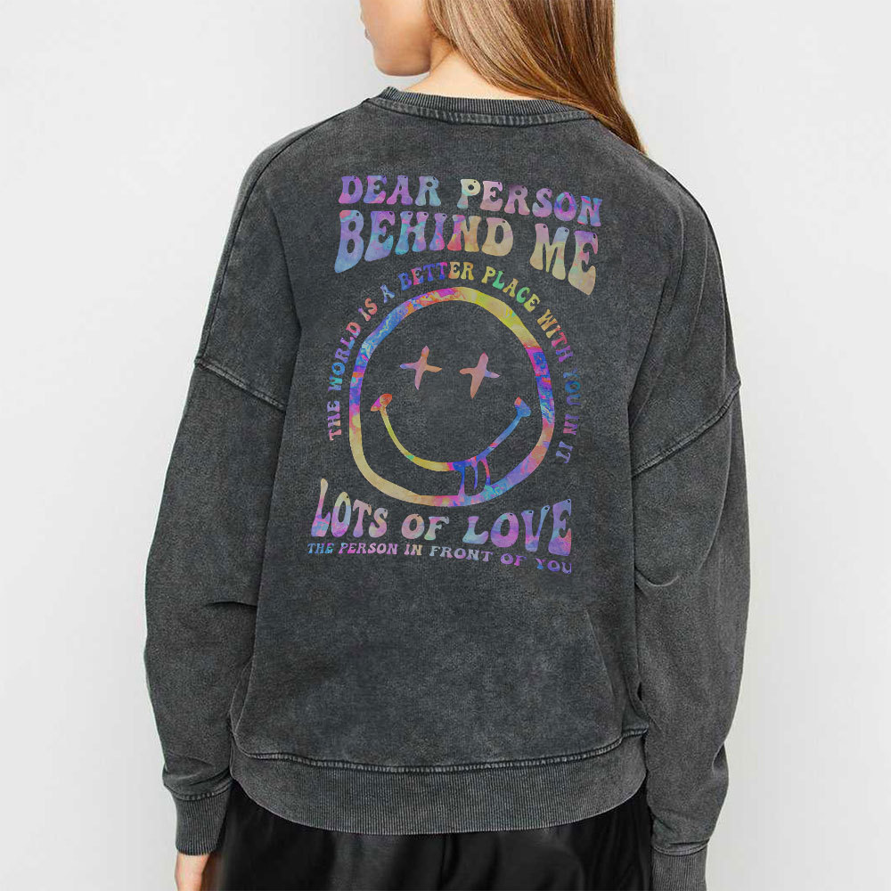 Dear Person Behind Me Christian Washed Sweatshirt