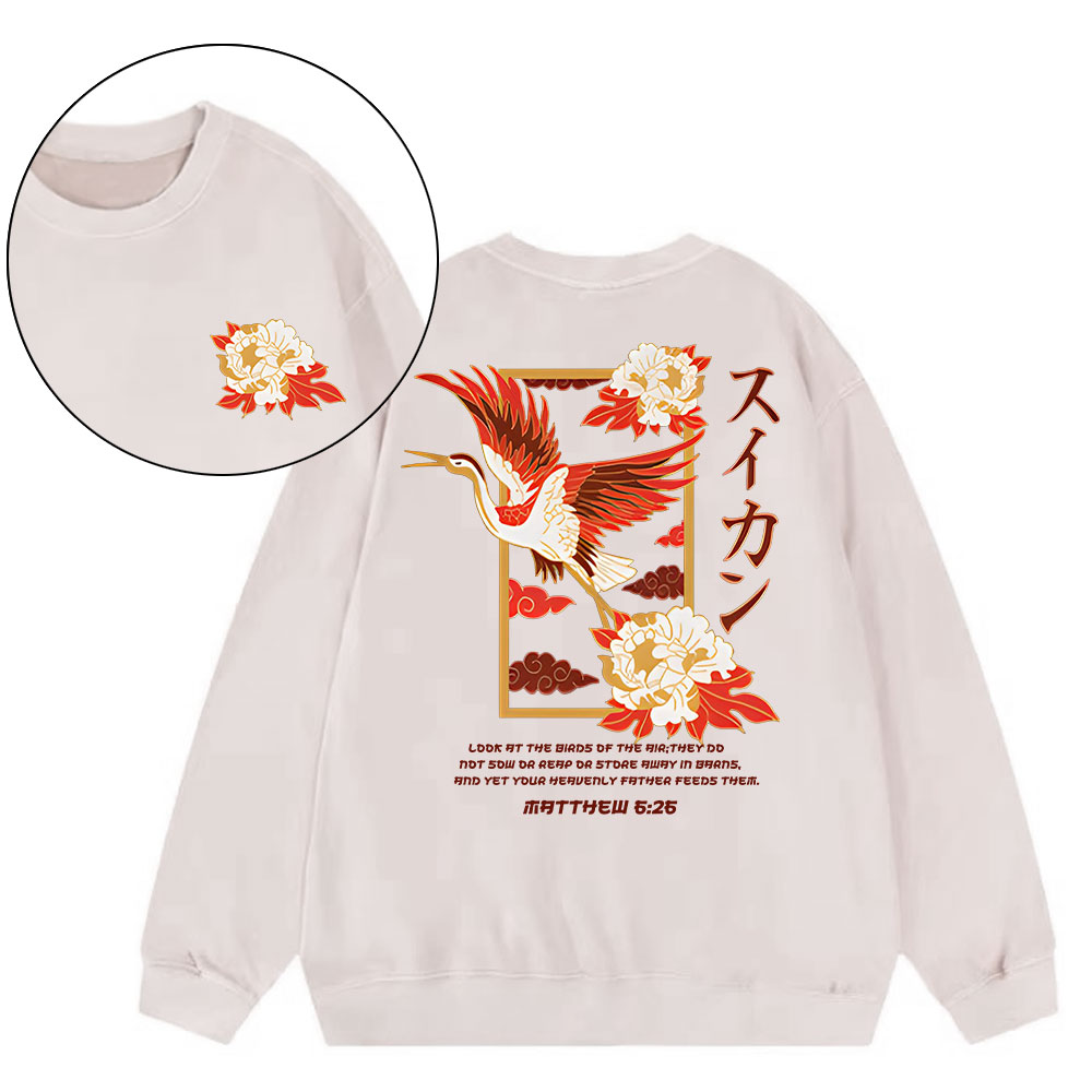 Look At The Birds Christian Washed Sweatshirt