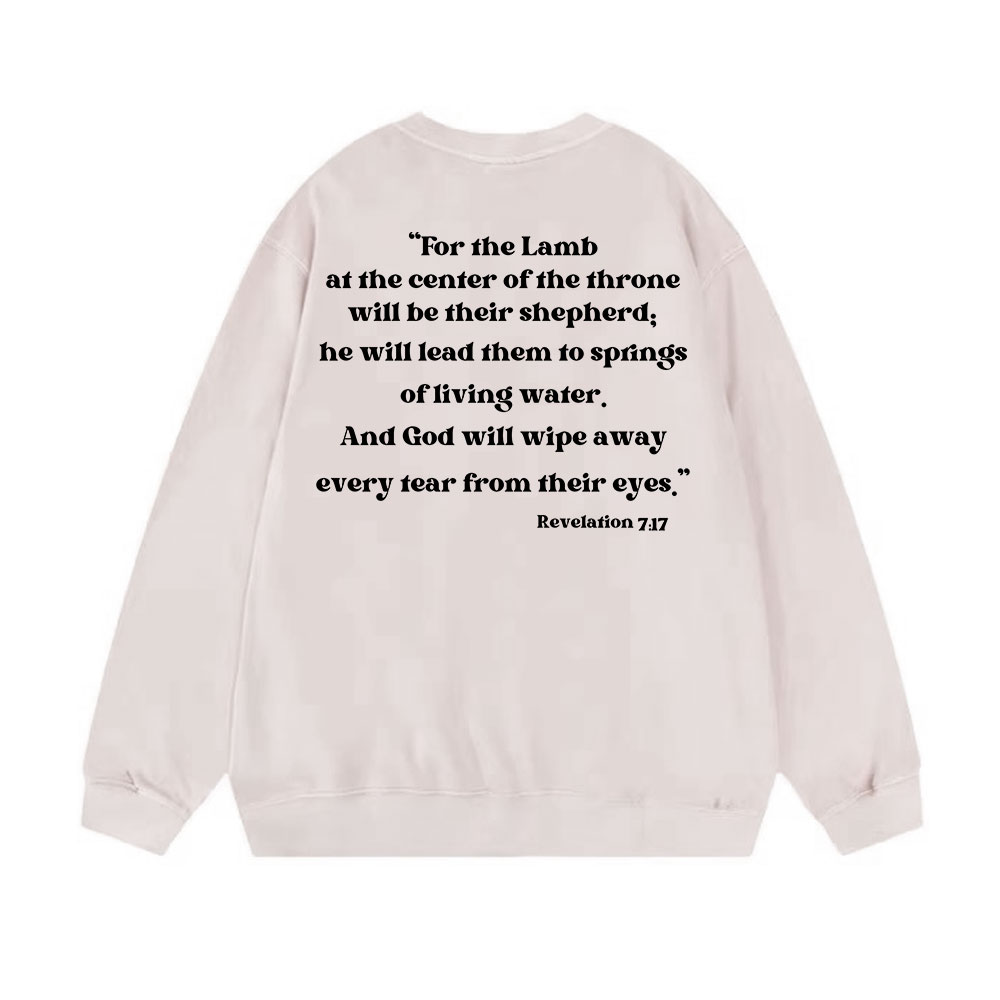 My Hope Is In The Lamb Christian Washed Sweatshirt