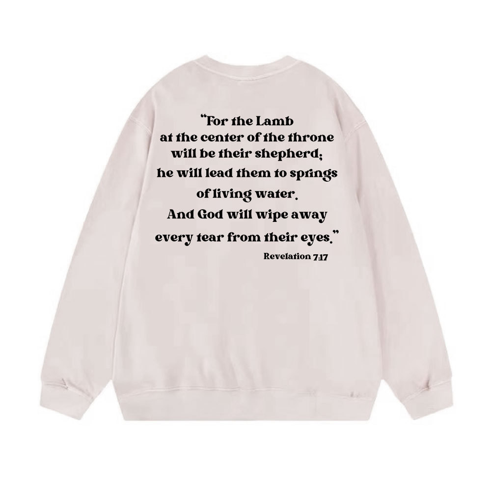 My Hope Is In The Lamb Christian Washed Sweatshirt