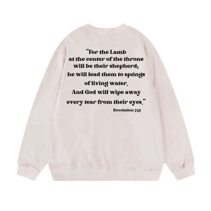 My Hope Is In The Lamb Christian Washed Sweatshirt