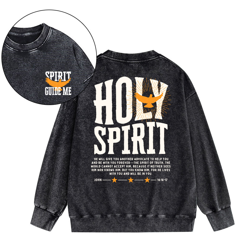 Spirit Guide Me Christian Washed Sweatshirt
