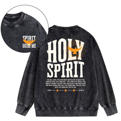 Spirit Guide Me Christian Washed Sweatshirt