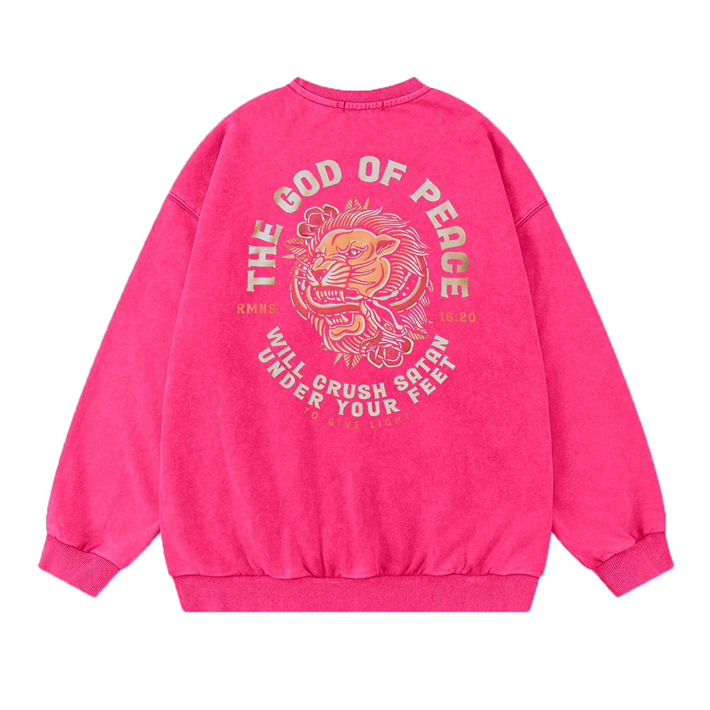 The God Of Peace Christian Washed Sweatshirt