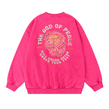 The God Of Peace Christian Washed Sweatshirt