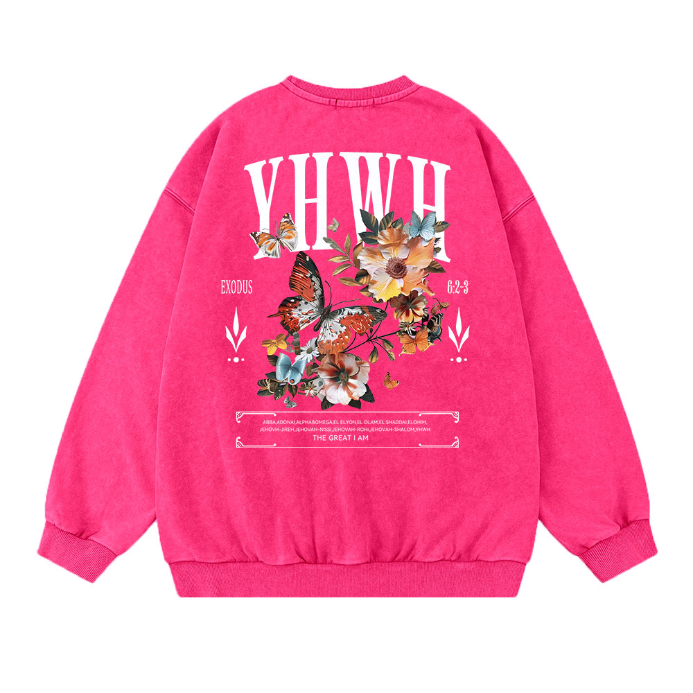 YHWH Christian Washed Sweatshirt