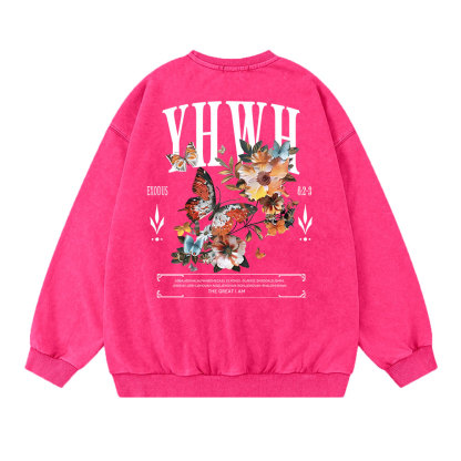 YHWH Christian Washed Sweatshirt