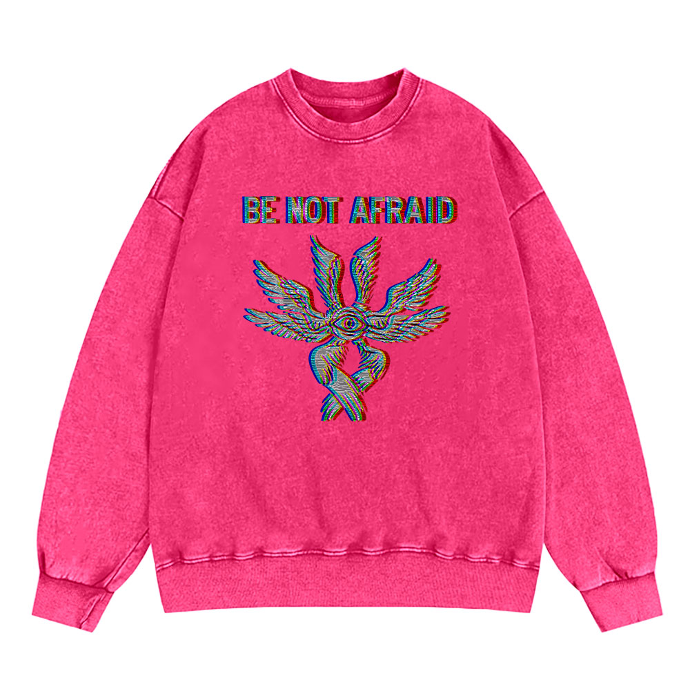 Be Not Afraid Christian Washed Sweatshirt