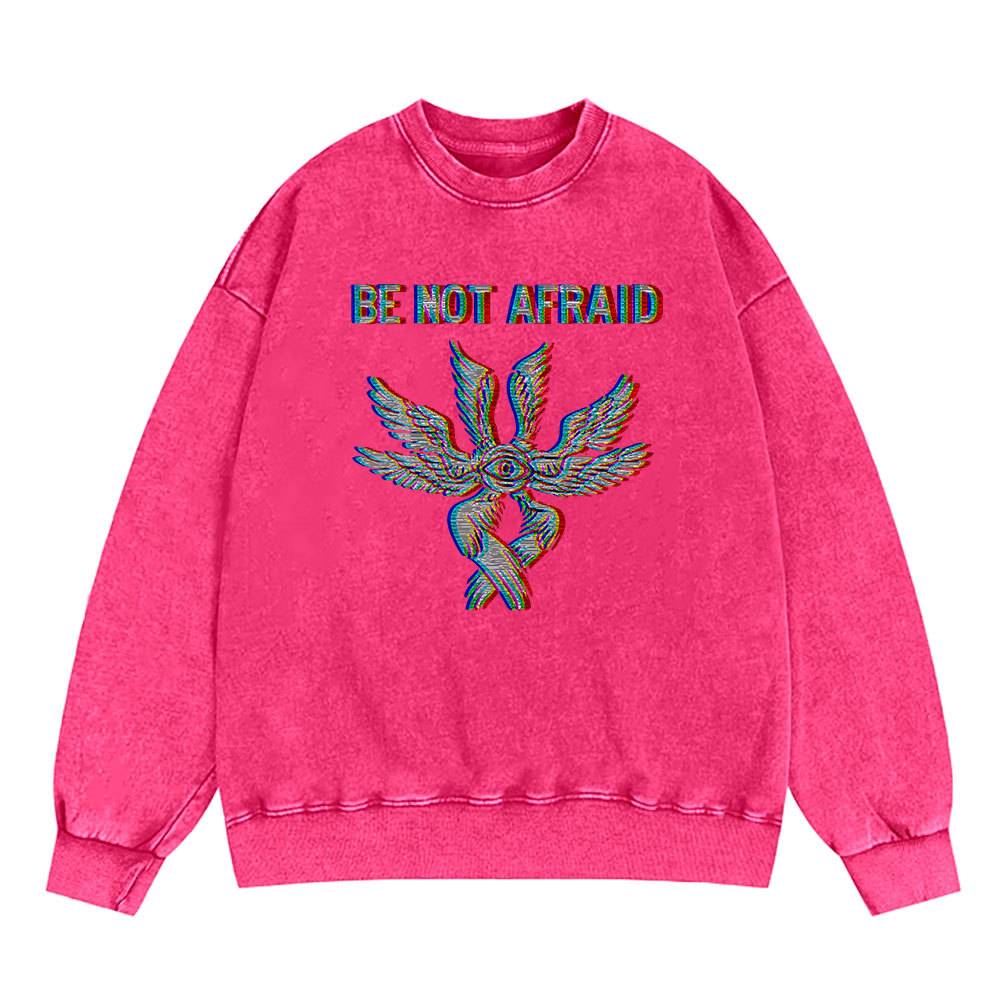 Be Not Afraid Christian Washed Sweatshirt