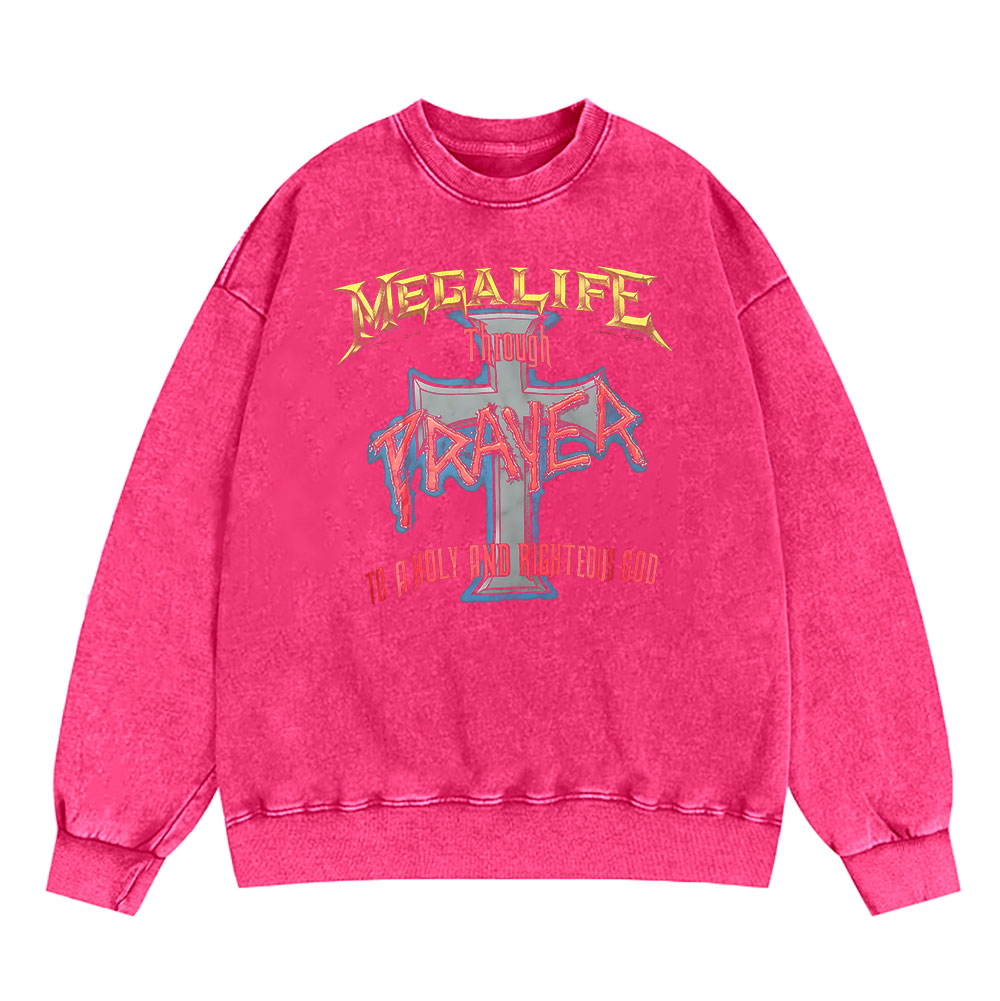 Prayer Christian Washed Sweatshirt