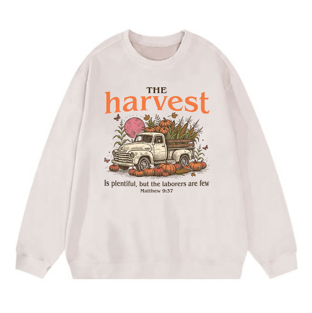 The Harvest Is Plentiful Christian Washed Sweatshirt