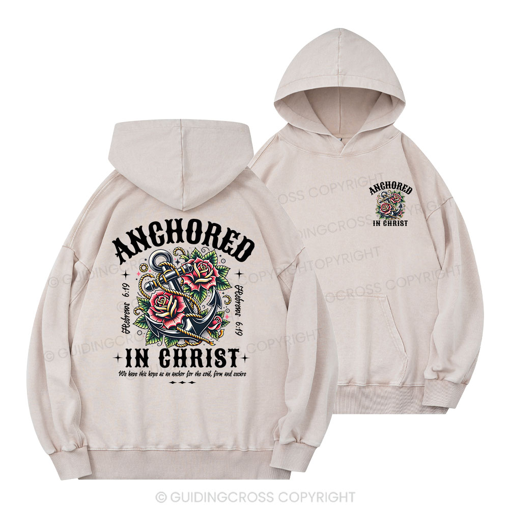 Anchored Christian Washed Hoodie