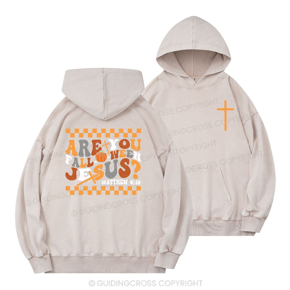 Are You FALL-O-WEEN Jesus Christian Washed Hoodie