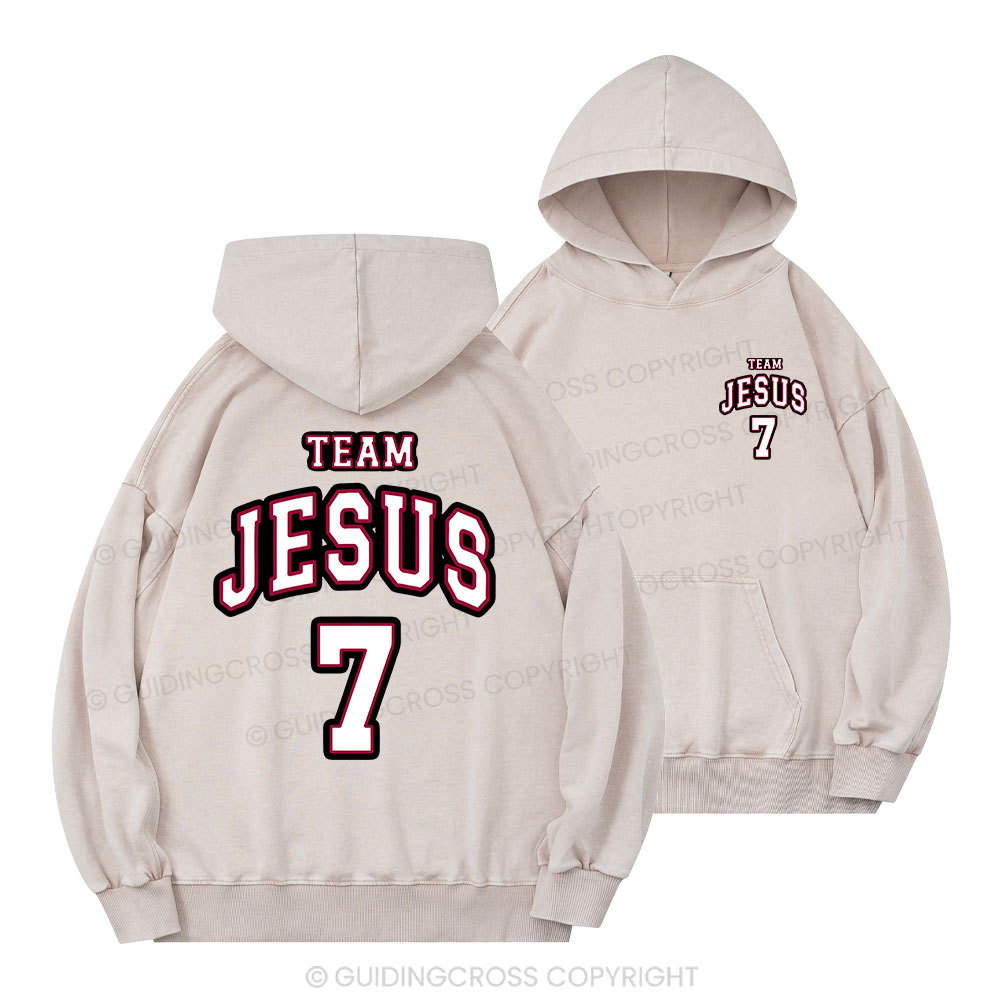Jesus Team Christian Washed Hoodie