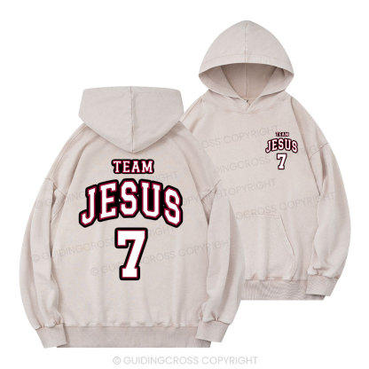 Jesus Team Christian Washed Hoodie