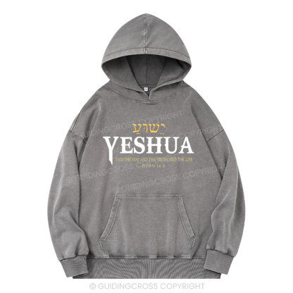 YESHUA Christian Washed Hoodie