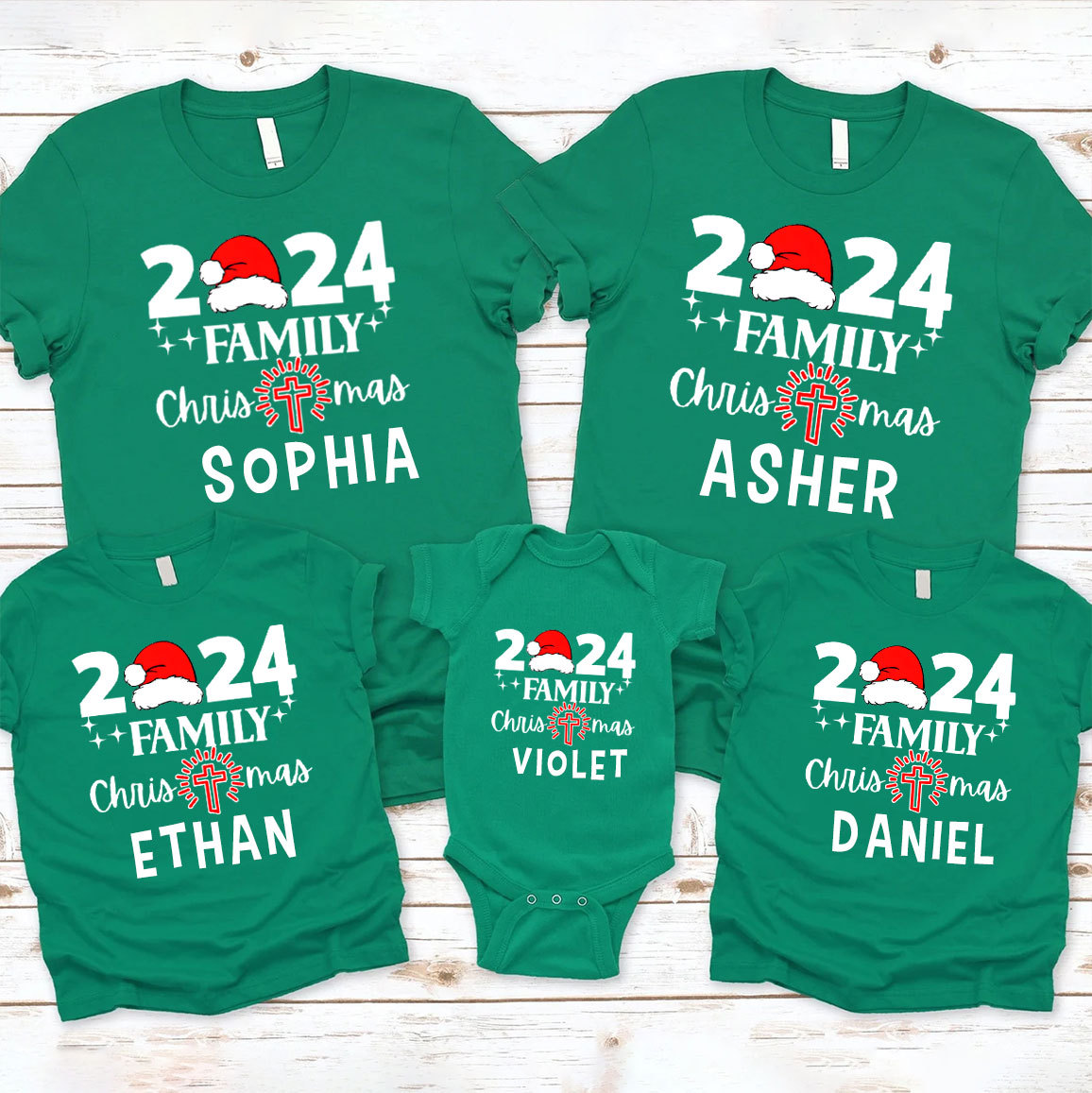 Personalized Family Christmas Matching Christmas Christian T-Shirts