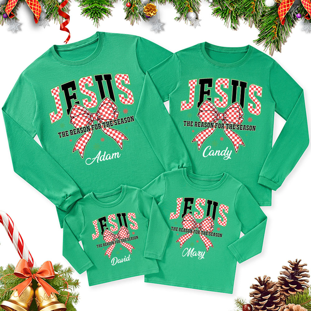 Sample Christmas Family Matching Long Sleeve T-Shirt Sale - GuidingCross