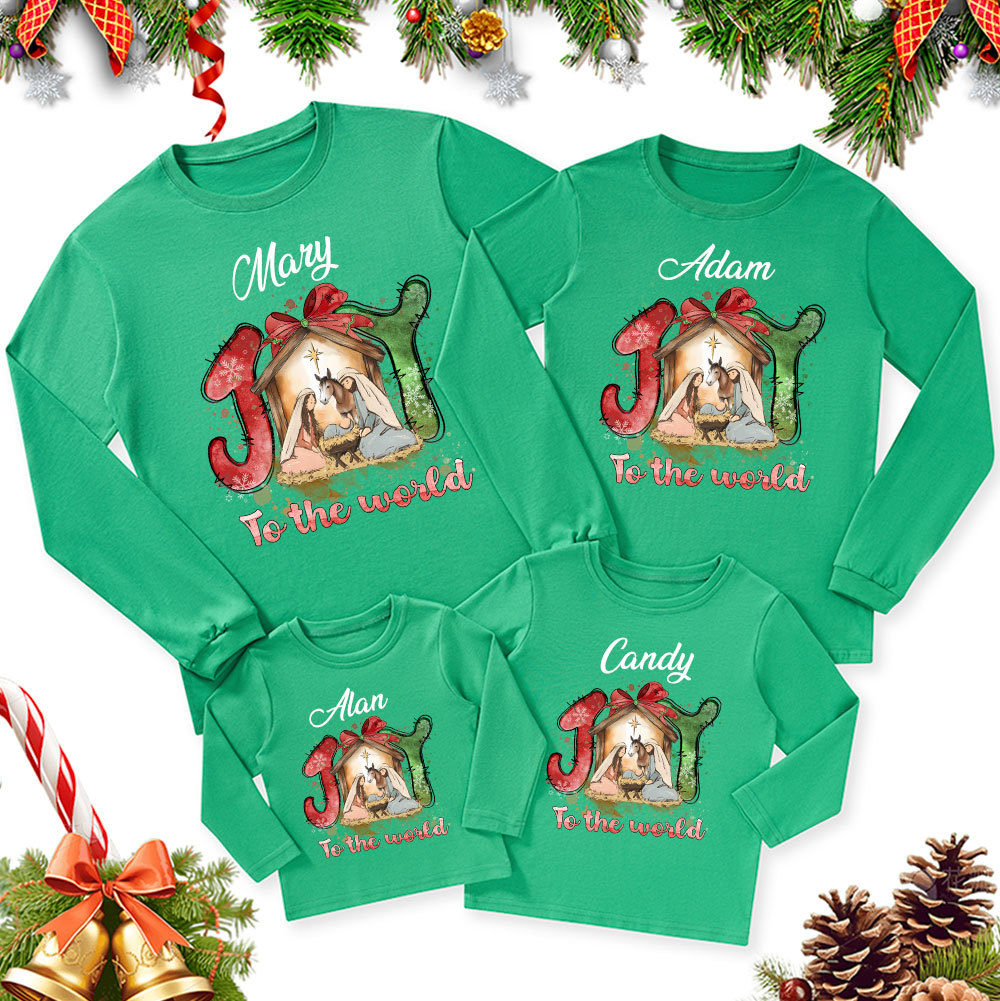 Sample Christmas Family Matching Long Sleeve T-Shirt Sale - GuidingCross