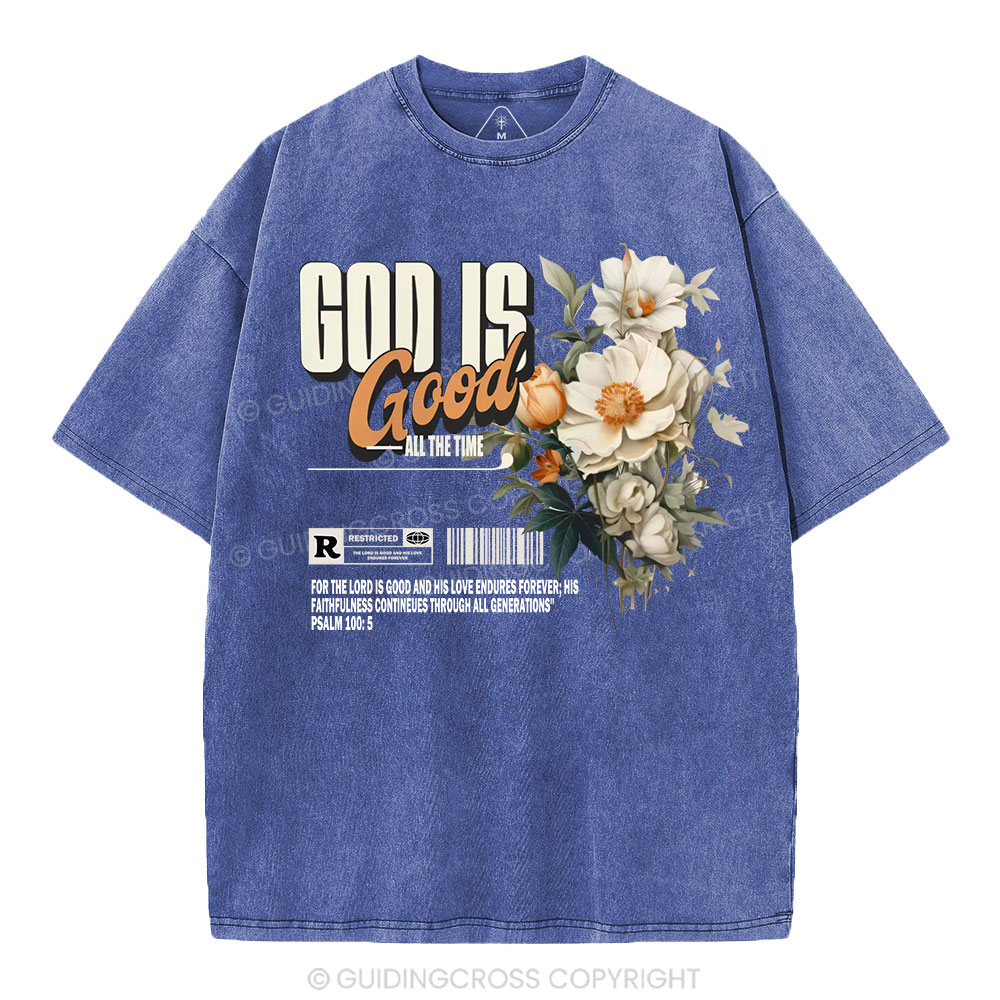 God Is Good Christian Washed T-Shirt