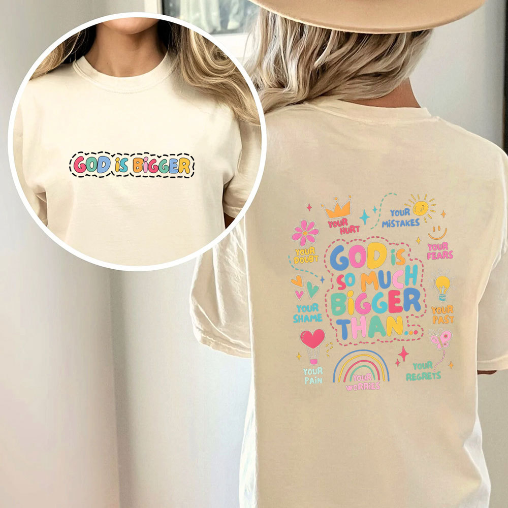 God Is Bigger Christian Washed T-Shirt