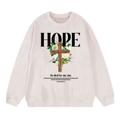 He Died For Our Sins Christian Washed Sweatshirt