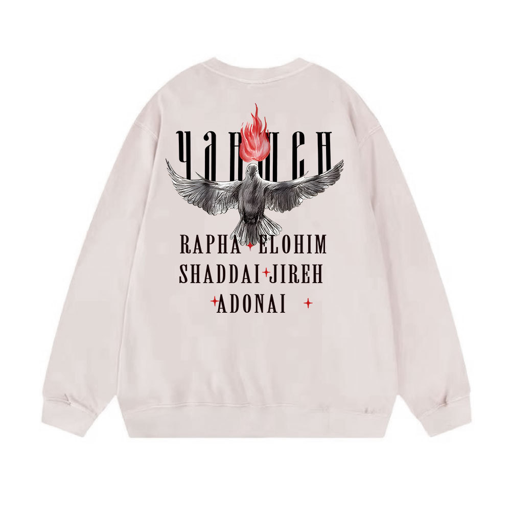 Yahweh Christian Washed Sweatshirt