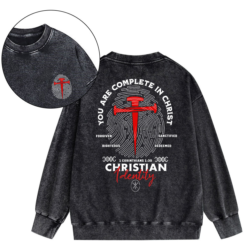 YHWH Christian Washed Sweatshirt Sale - GuidingCross
