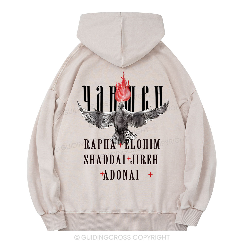 Yahweh Christian Washed Hoodie