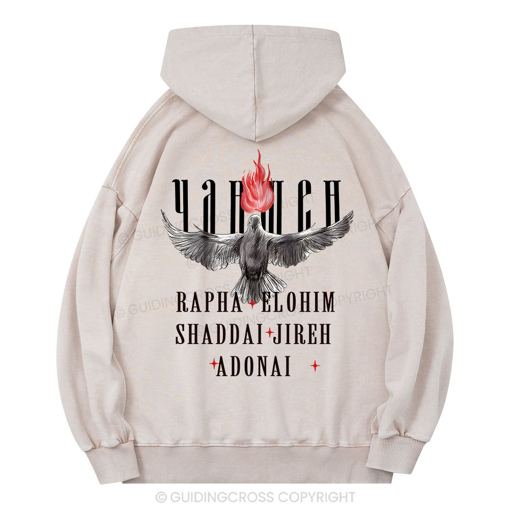 Yahweh Christian Washed Hoodie