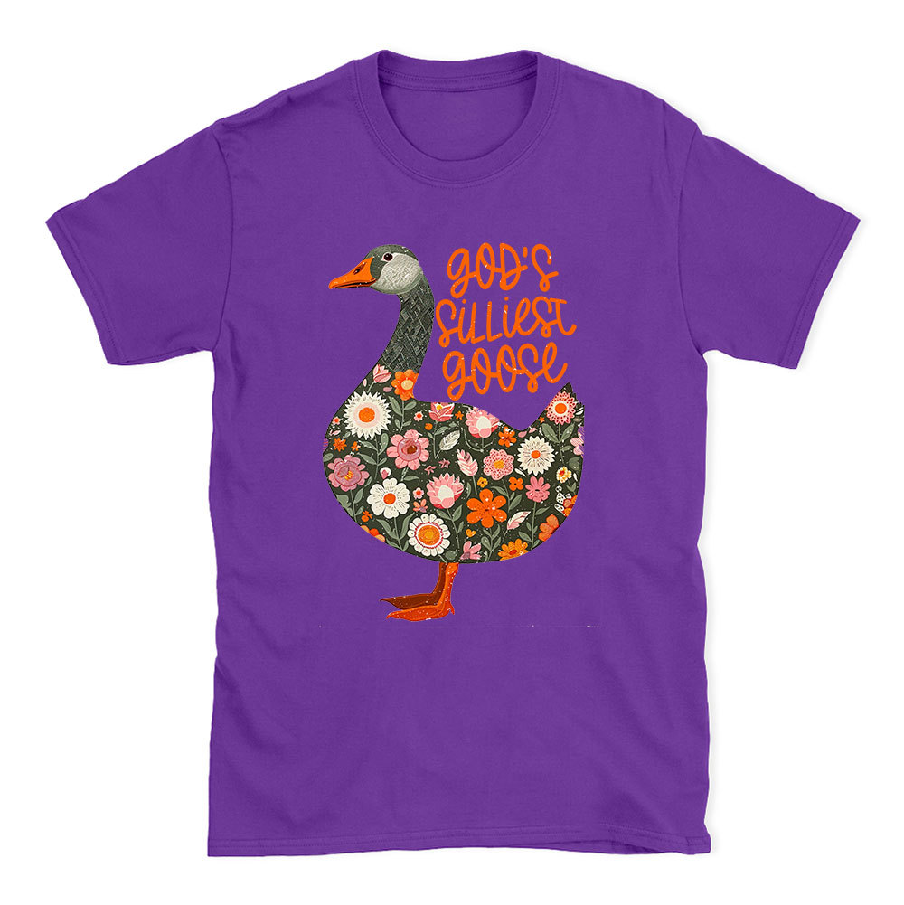 God's Silliest Goose Floral Christian T-Shirt