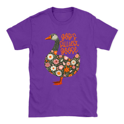 God's Silliest Goose Floral Christian T-Shirt