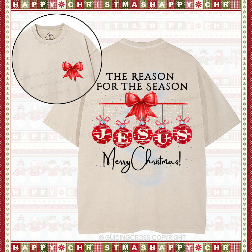 Jesus Reason For Season Christian Washed T-Shirt