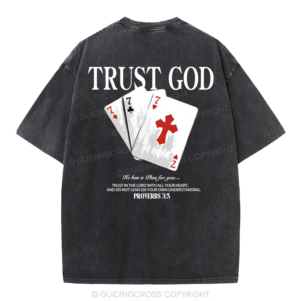 Trust God Christian Washed T-Shirt